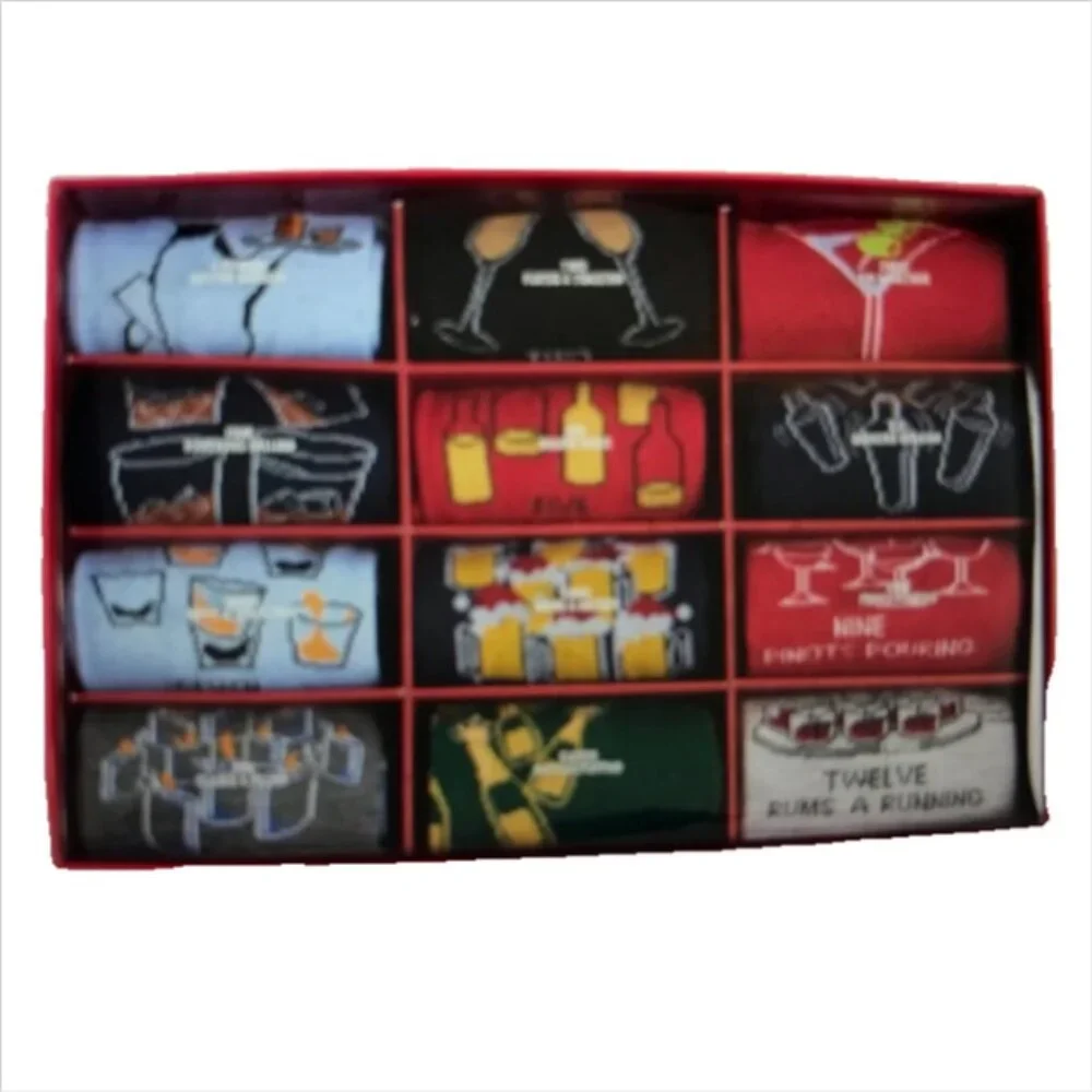 Original Penguin 12 Daze Of Christmas Men's Novelty Cocktail Socks Box